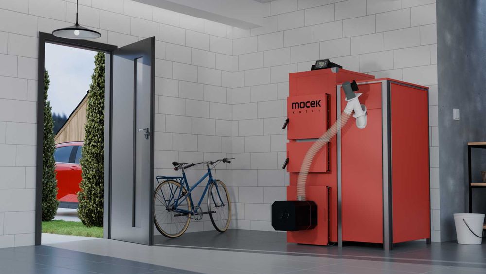 Kocioł na pellet, Drewno Moceko PRO 35kW, piec dotacje OD RĘKI ZUM