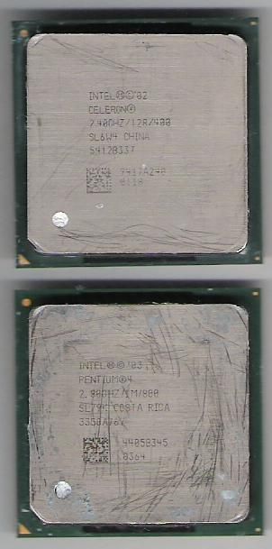 2 Processadores Intel - Celeron e Pentium 4