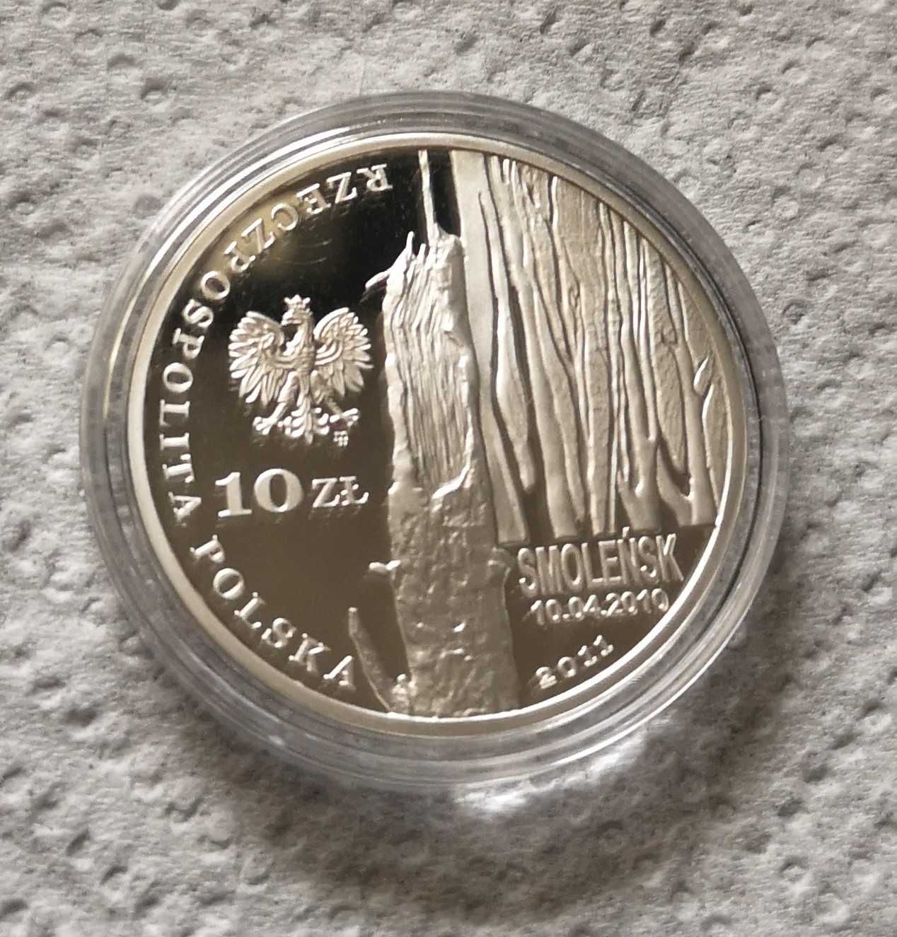 Moneta kolekcjonerska 10 zł 2011 r. Smoleńsk Sławomir Skrzypek