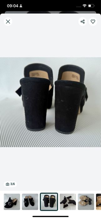 Michael Kors klapki mule zamsz 38 czarne