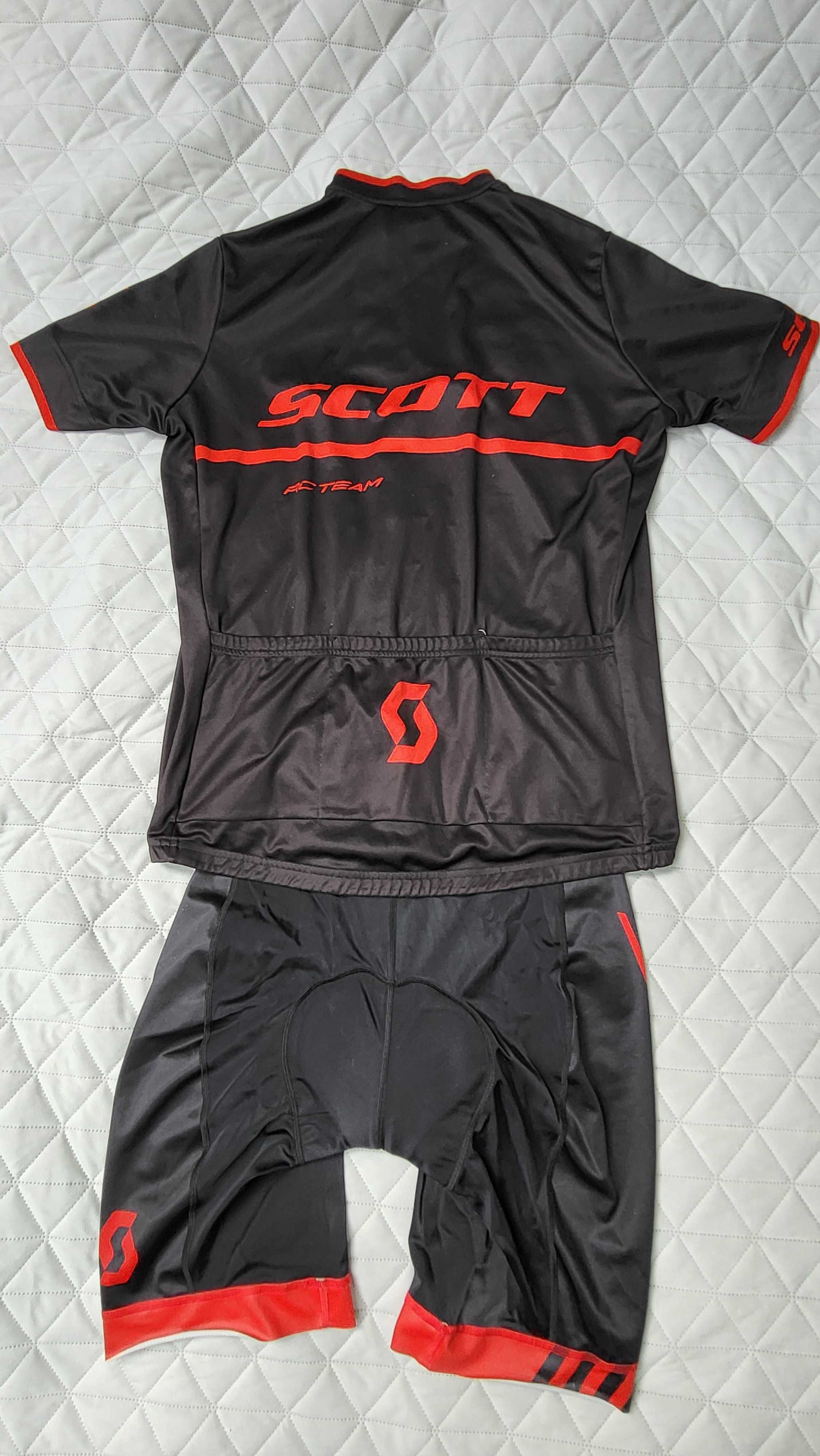 Strój kolarski Scott RC Team, komplet koszulka i spodenki XL/XXL