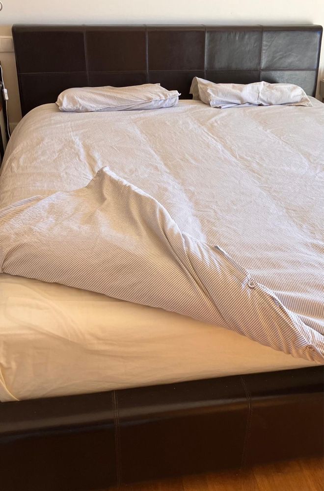 Cama de casal com colchao e estrado 160/190