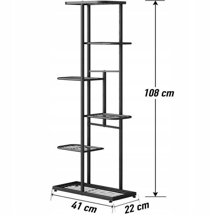 Kwietnik metalowy 6 poziom piętrowy stojak na doniczki rośliny kwiaty