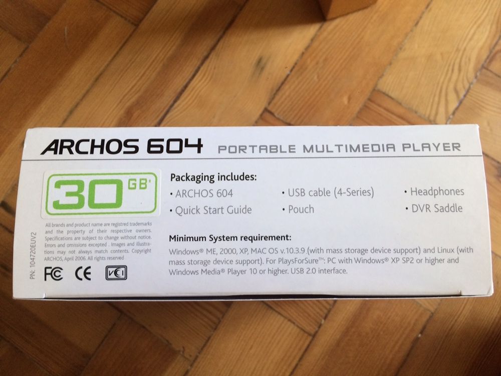 ARCHOS 604 30GB (tb Disco Externo em MacOS) Benetton 40th anniversary