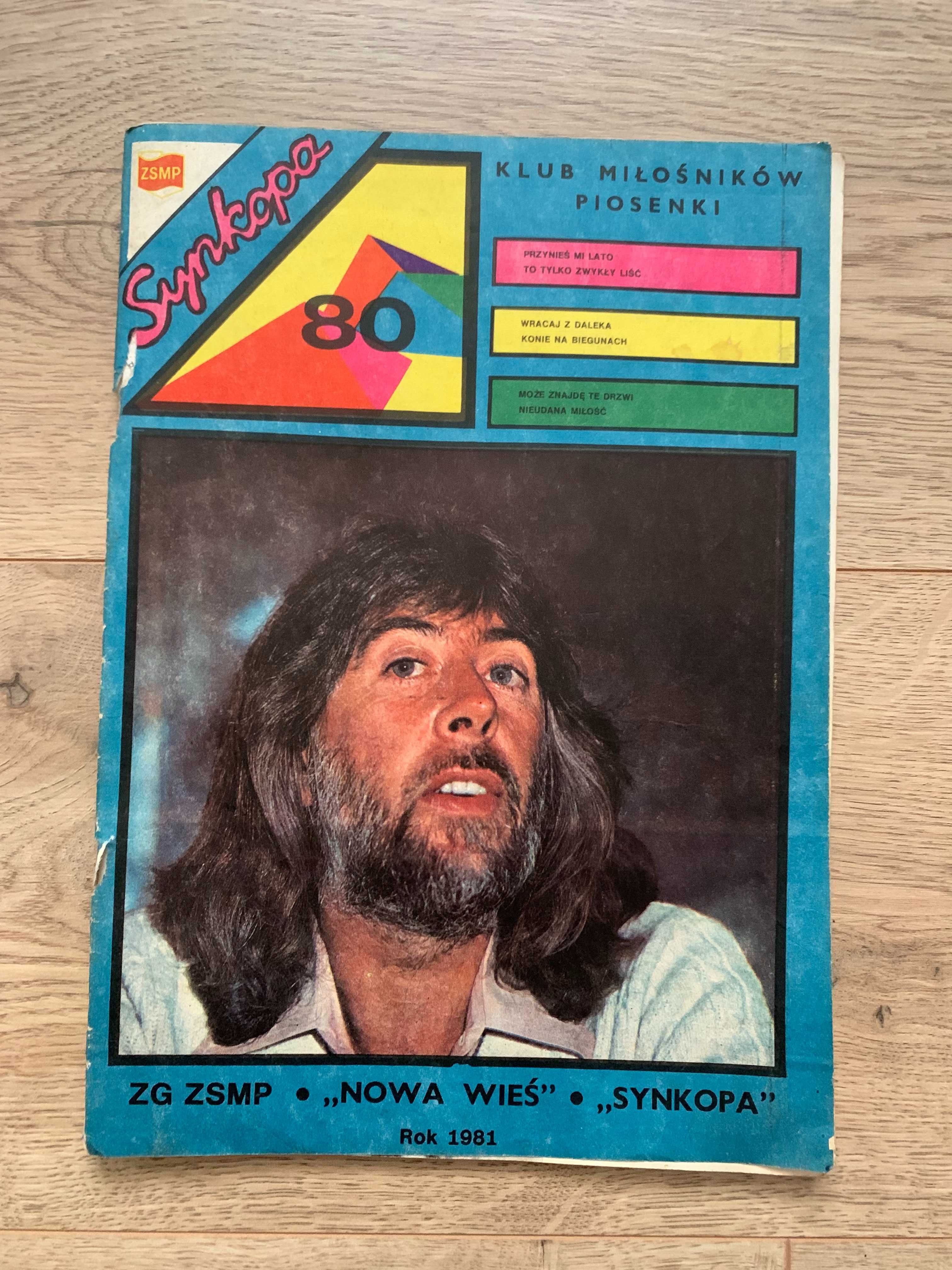 Czasopismo nr 80 Synkopa Klub Miłośników Piosenki 1981 UNIKAT