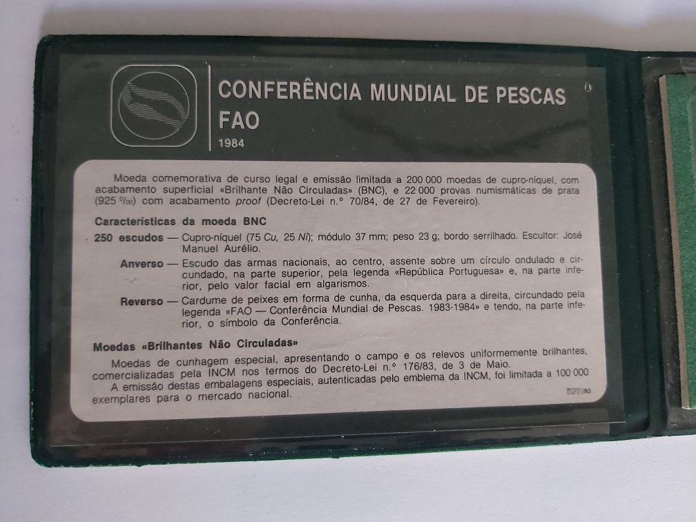 Carteira conferência mundial de pescas fao