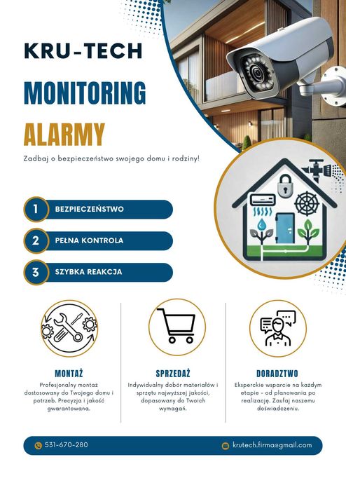 Monitoring Alarm montaż sprzedaż kamer i systemów alarmowych