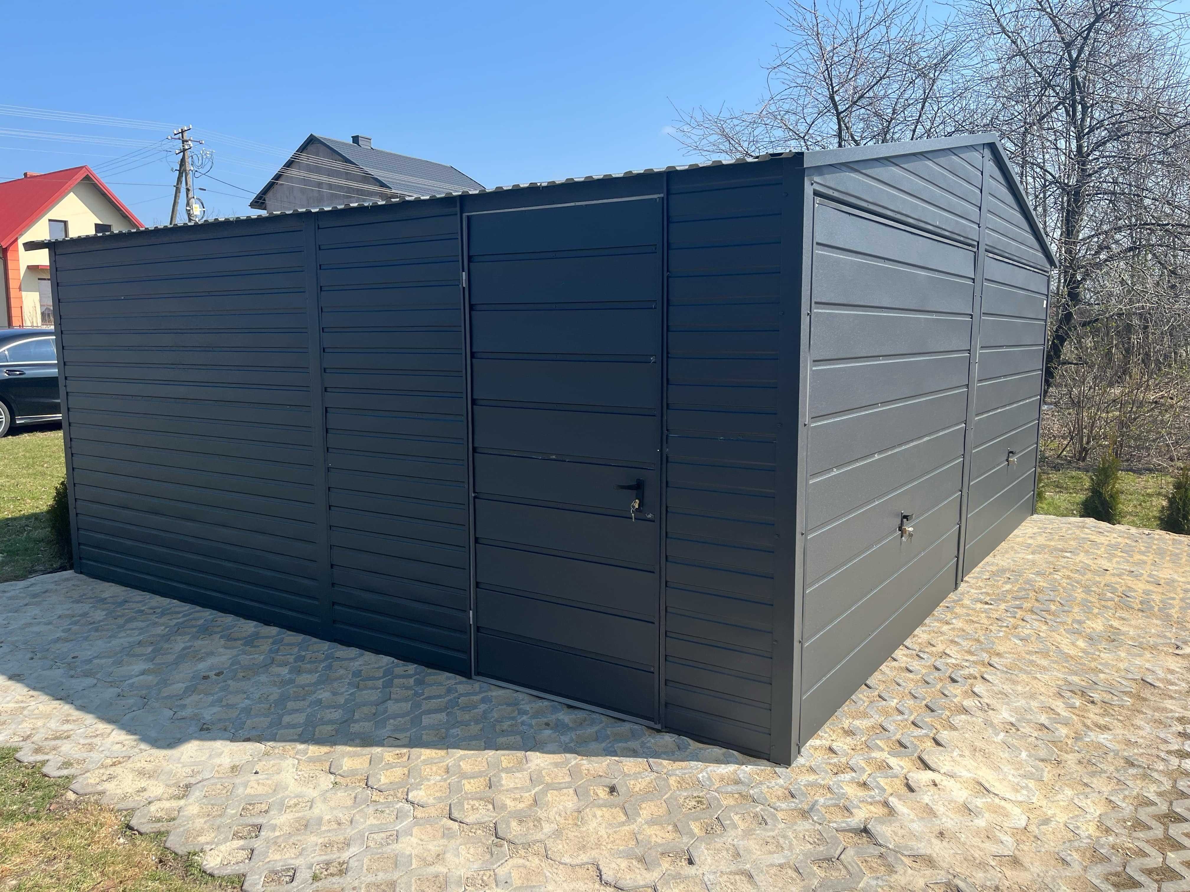 Garaż Blaszany Blaszak 6x5 Dach Dwuspadowy
