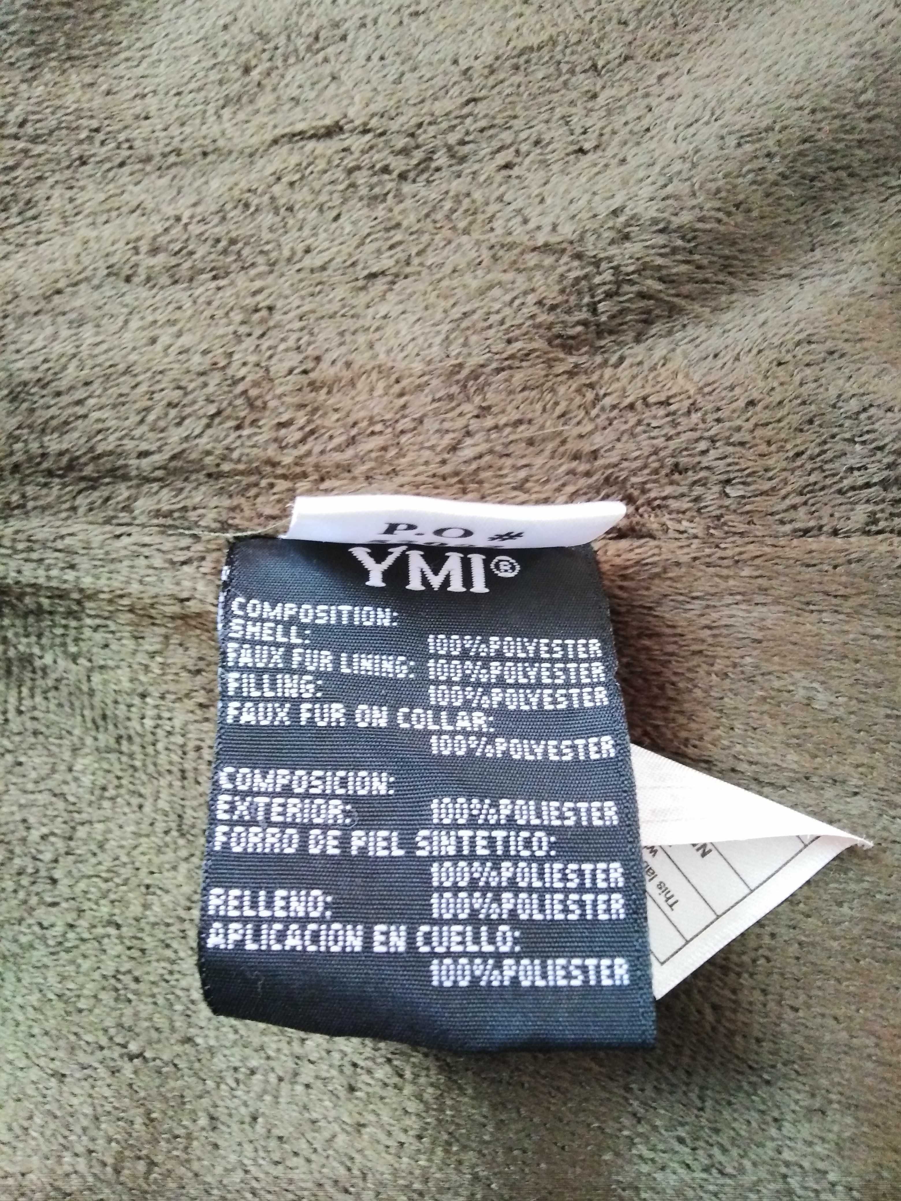 Kurtka, YMI, S/36/8, khaki, kaptur, podszewka futerko
