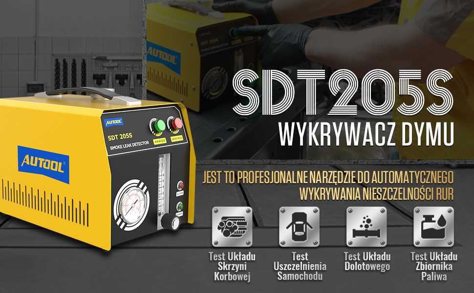 Automatyczny tester szczelności AUTOOL SDT205S EVAP dymu DC 12V