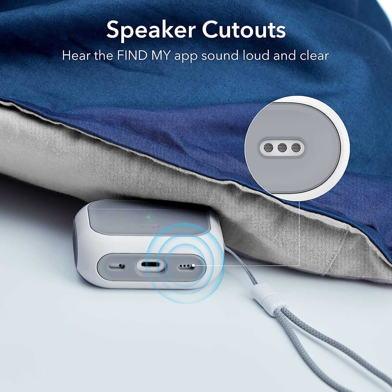 Белый чехол ESR Orbit Hybrid Чехол для AirPods Pro 2 2023/2022/2019
