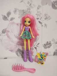 Lalka my little pony Equestria Girls Fluttershy + figurka+ grzebyk