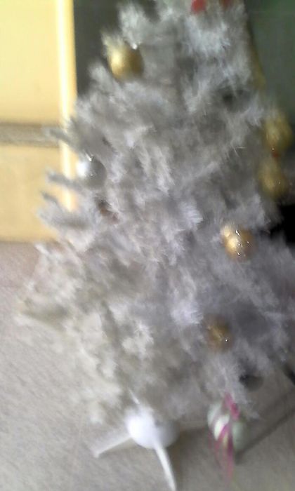 Arvore natal branca elegante