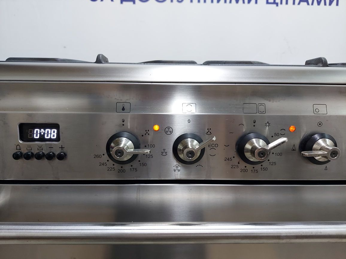 Професійна газова плита Smeg на 2 духовки 90см 6 канфорок