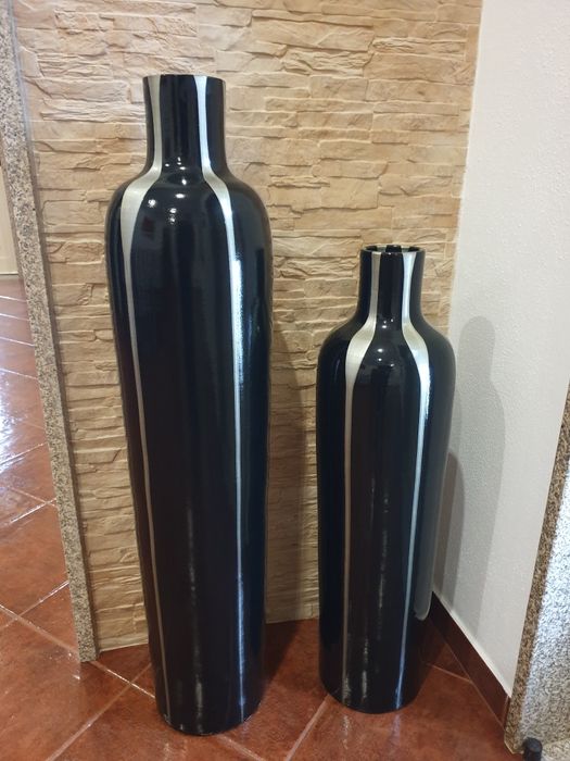 2 potes decorativos sala / hall de entrada