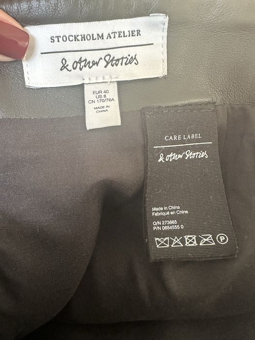 Спідниця & Other stories 100% шкіра