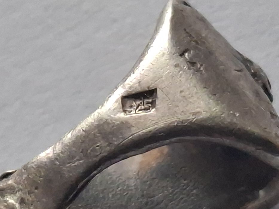 Stary srebrny duży  pająk  zawieszka wisior srebro PRL