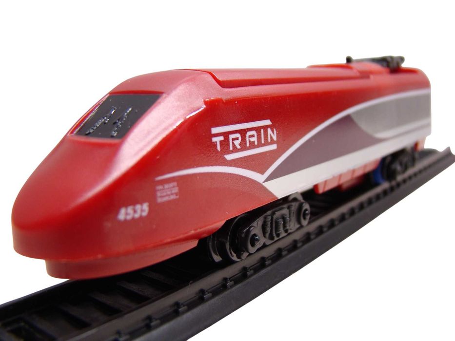 Zestaw kolejka elektryczna dla dzieci pociąg na baterie + tory 260 cm