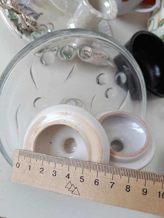 стеклянные стаканы рюмки керамика чашки ваза подсвечник ситечко СССР