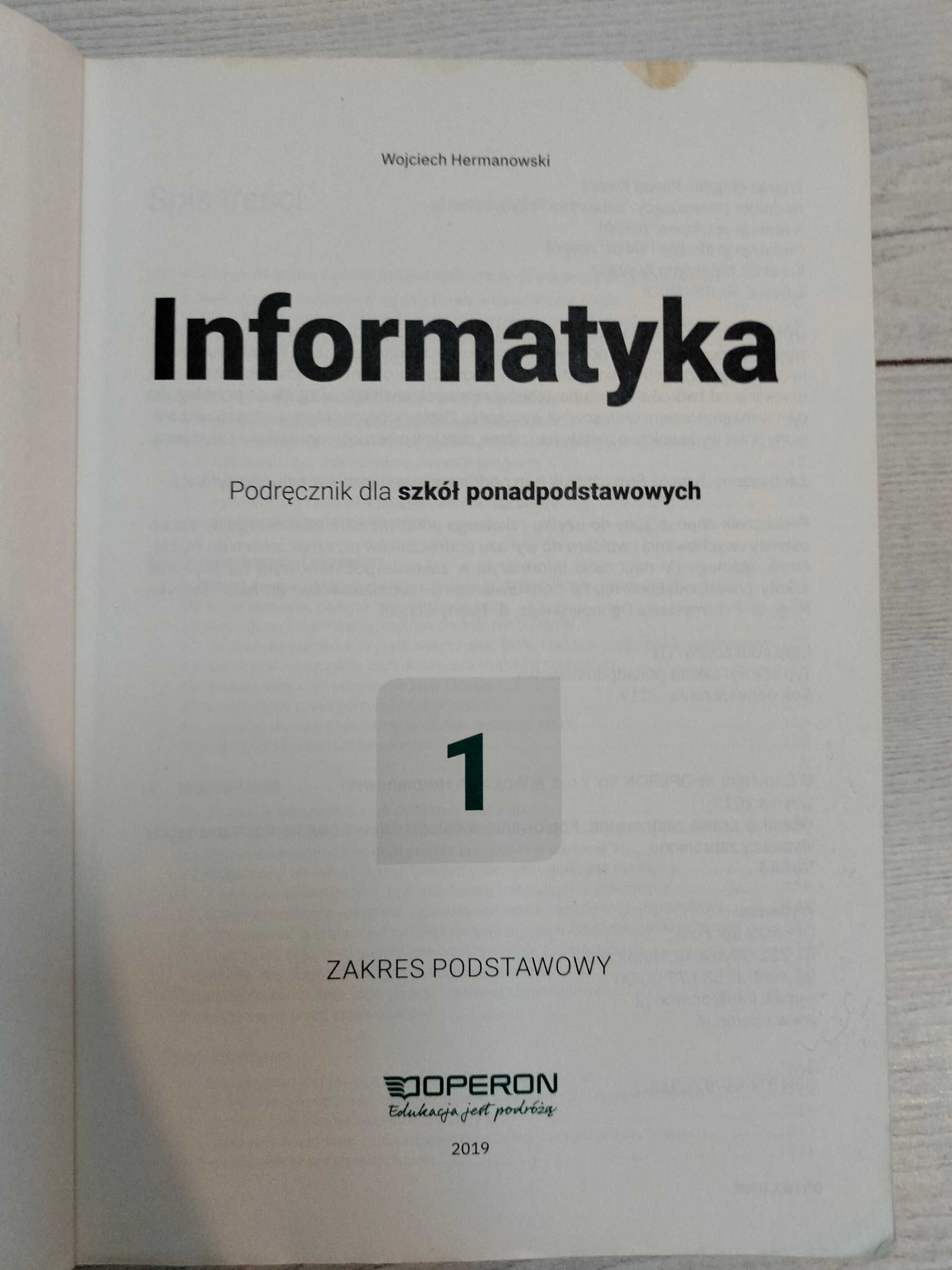 Podręcznik do informatyki, liceum klasa 1.