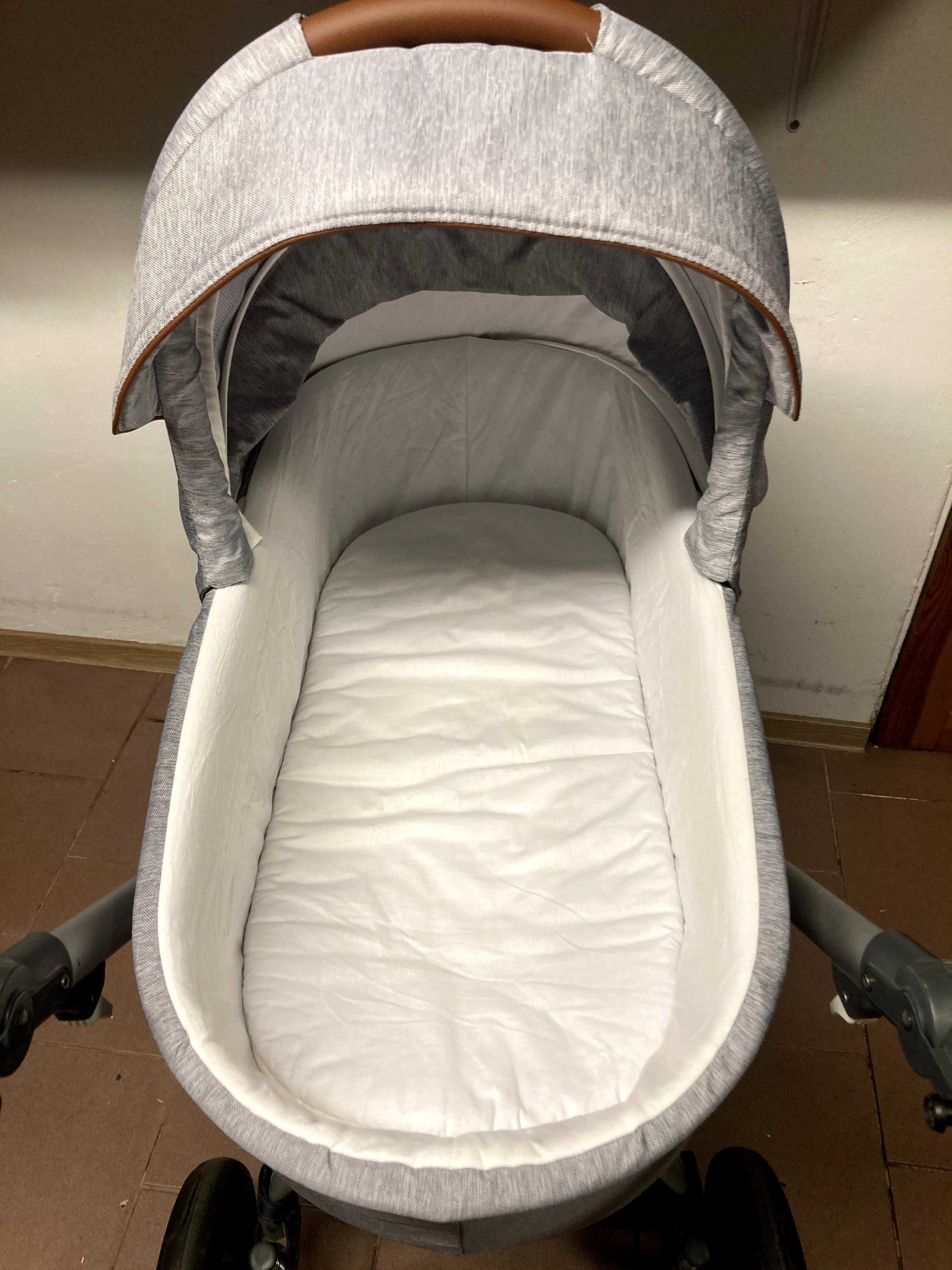 Wózek BEBETTO LUCA 2w1 / 3w1 / 4w1 baza Isofix Jasny Kolor