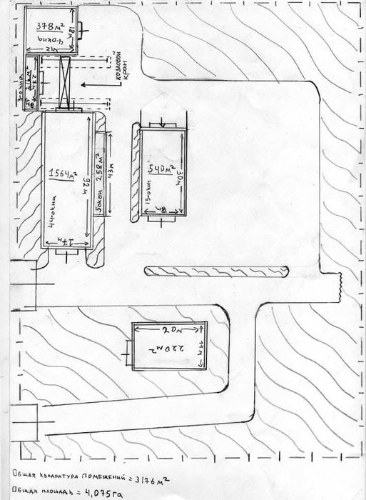 Оренда складських приміщень. 1700кв.м ділянка 4ГА. с.Полянецьке