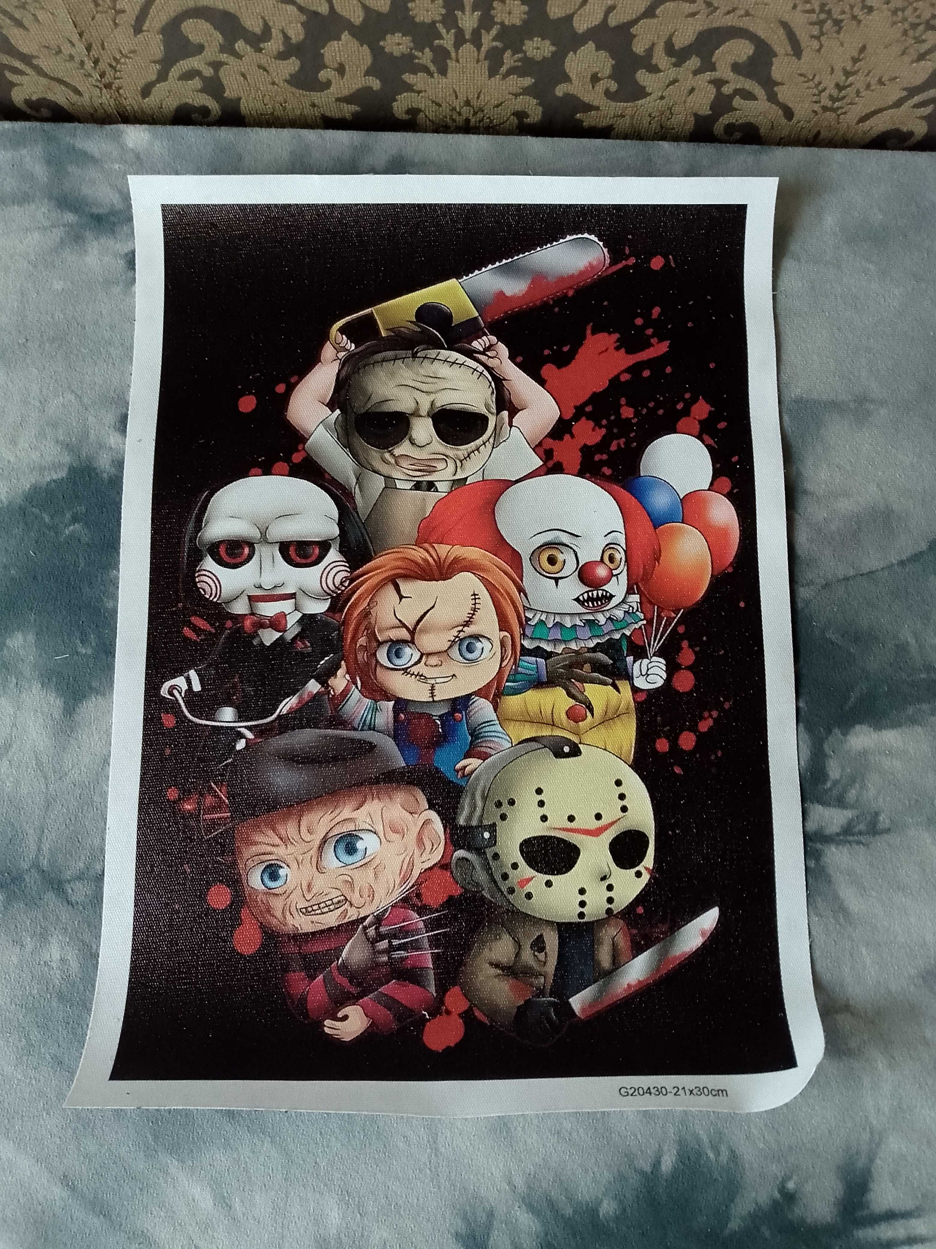 Plakat postaci z horrorów