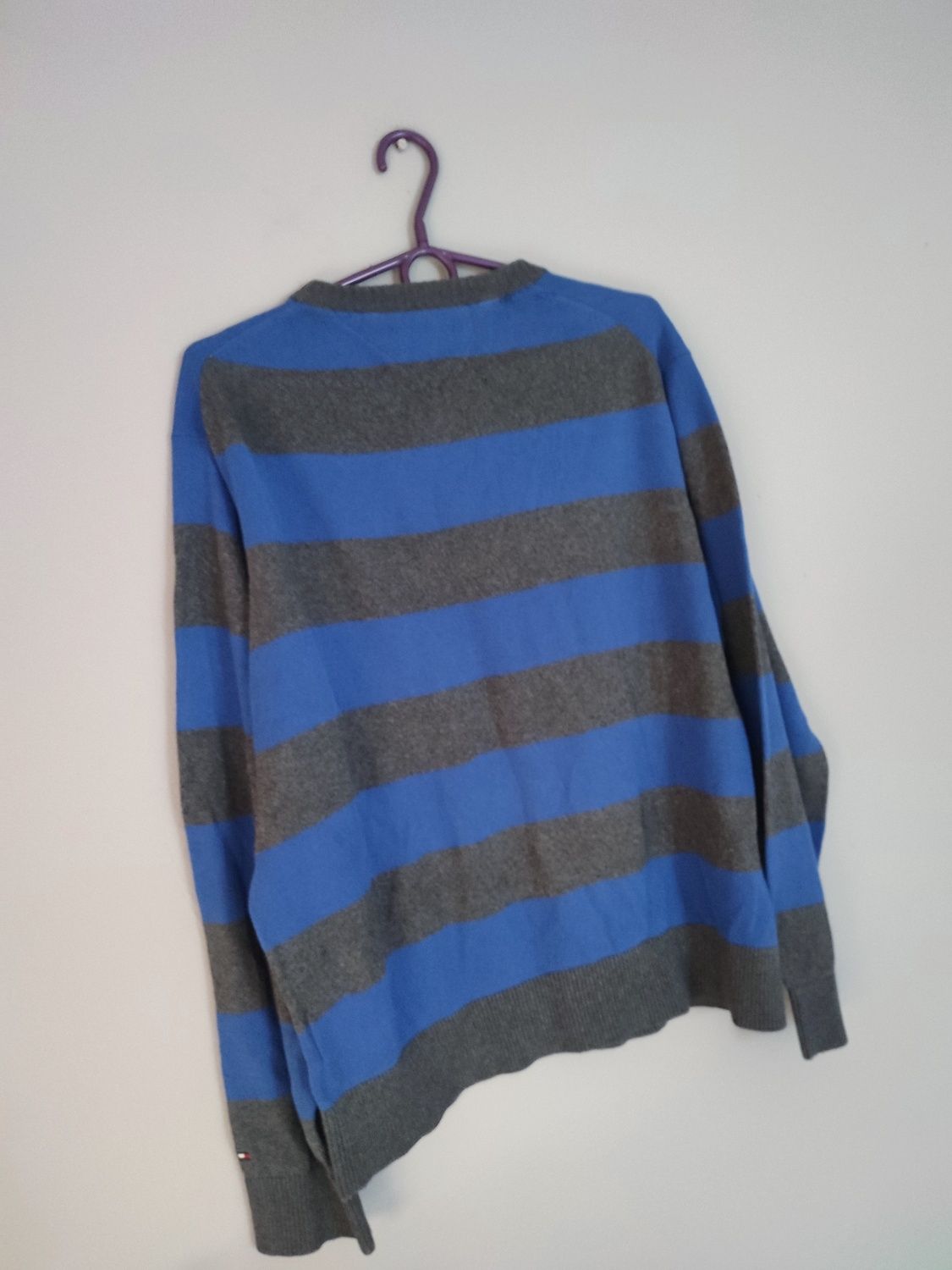 Sweter męski w paski Tommy Hilfiger bawełna kaszmir