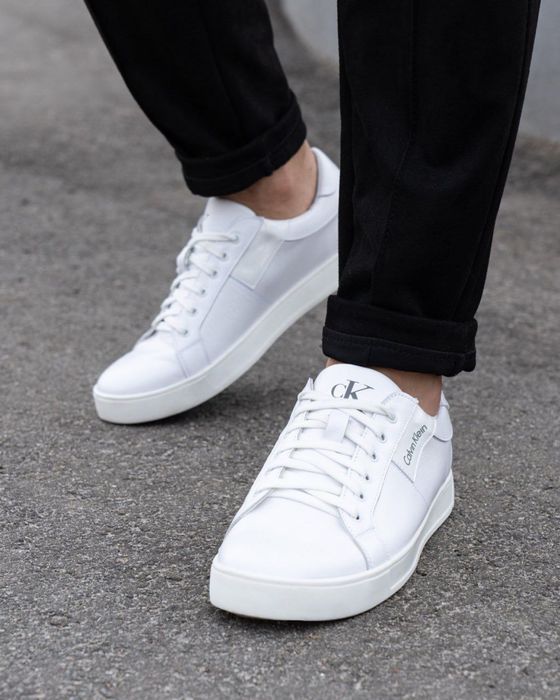 КРОССОВКИ CALVIN KLEIN Мужские белые кеды Кельвин весна/лето 40-44 кож