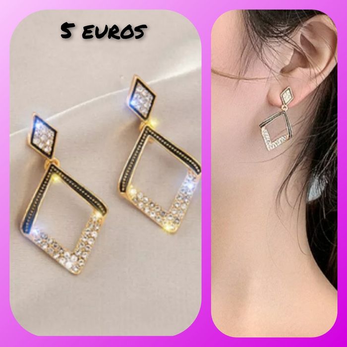 Brincos em aço inoxidável com zirconias