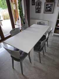 Stół drewniany lakierowany biały
