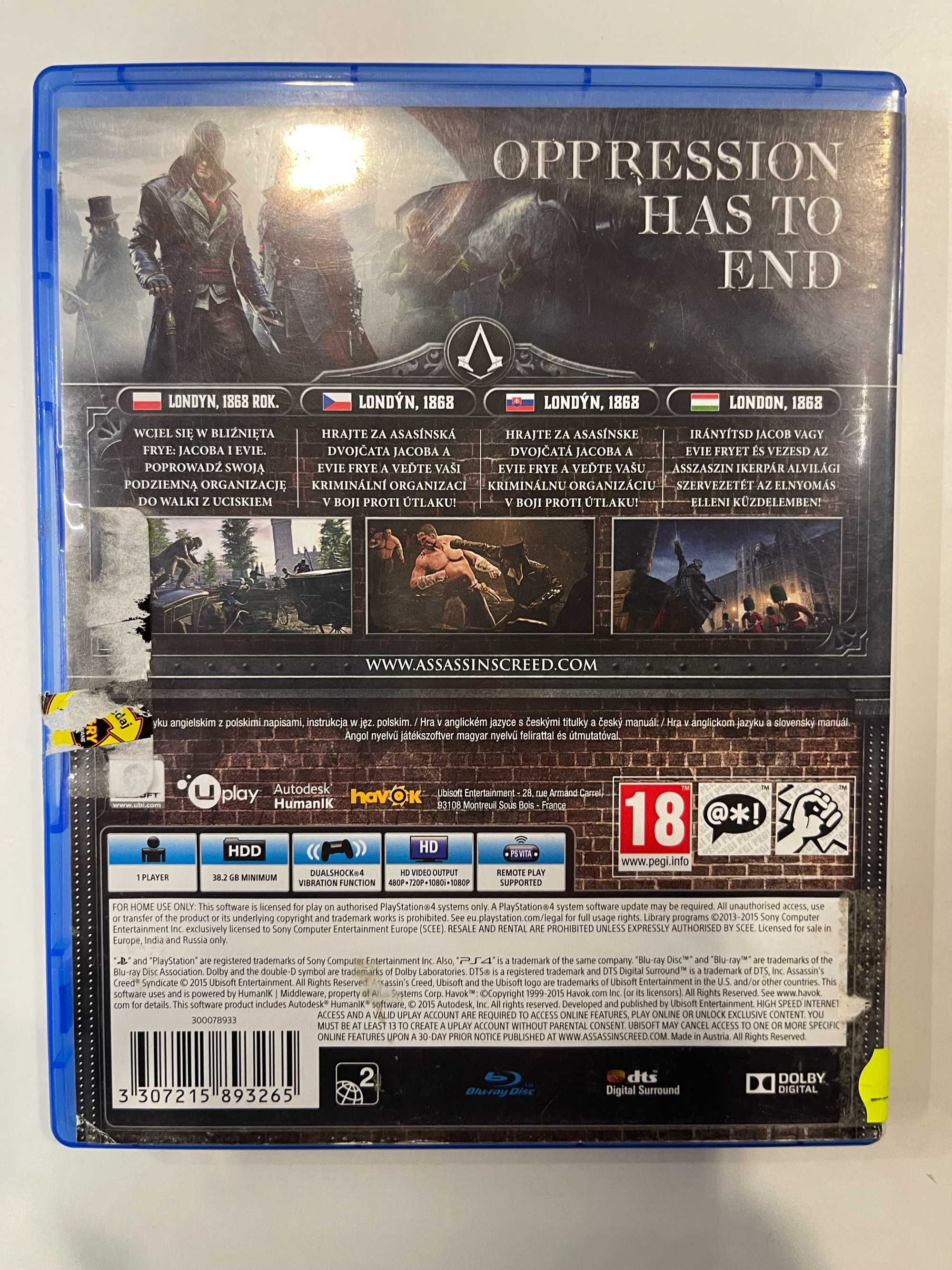 Assassin's Creed Syndicate PS4 Playstation 4