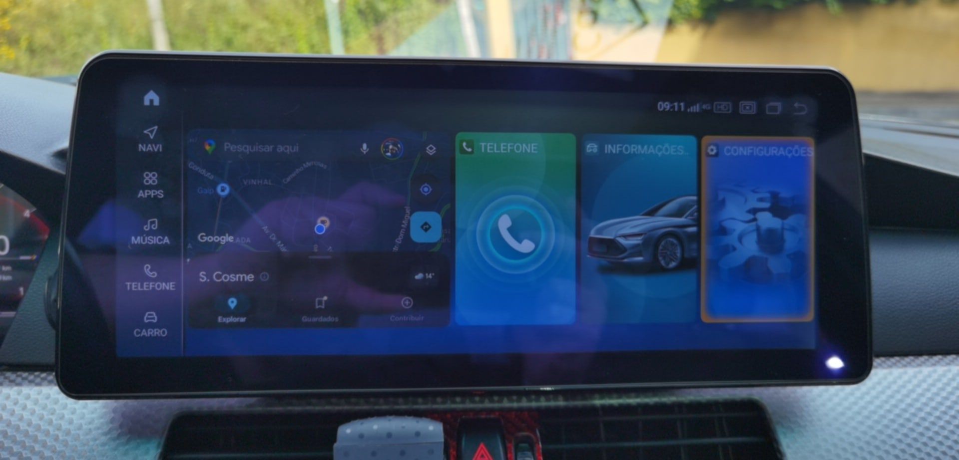 Radio android 13 snapdragon 665 8/256 12.3 polegadas  e60/e61