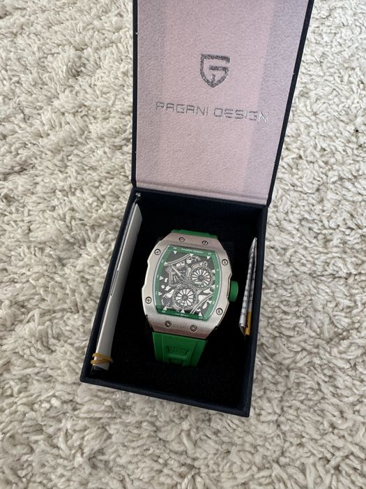 Чоловічий годинник Pagani Design PD-YS012 Silver-Green