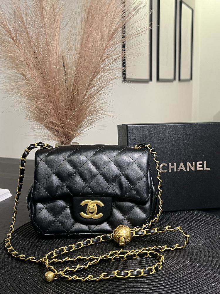 Torebka chanel CC pikowana czarna