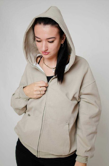 Стильна жіноча зип-худі | Якісна тринитка, нова з магазину