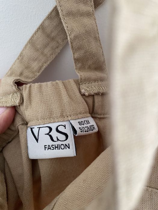 Kombinezon vrs len beżowy szelki 80 jak newbie