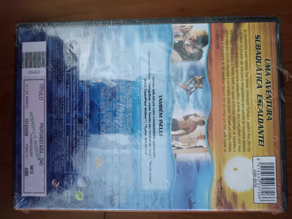 filme dvd original - profundo azul - selado