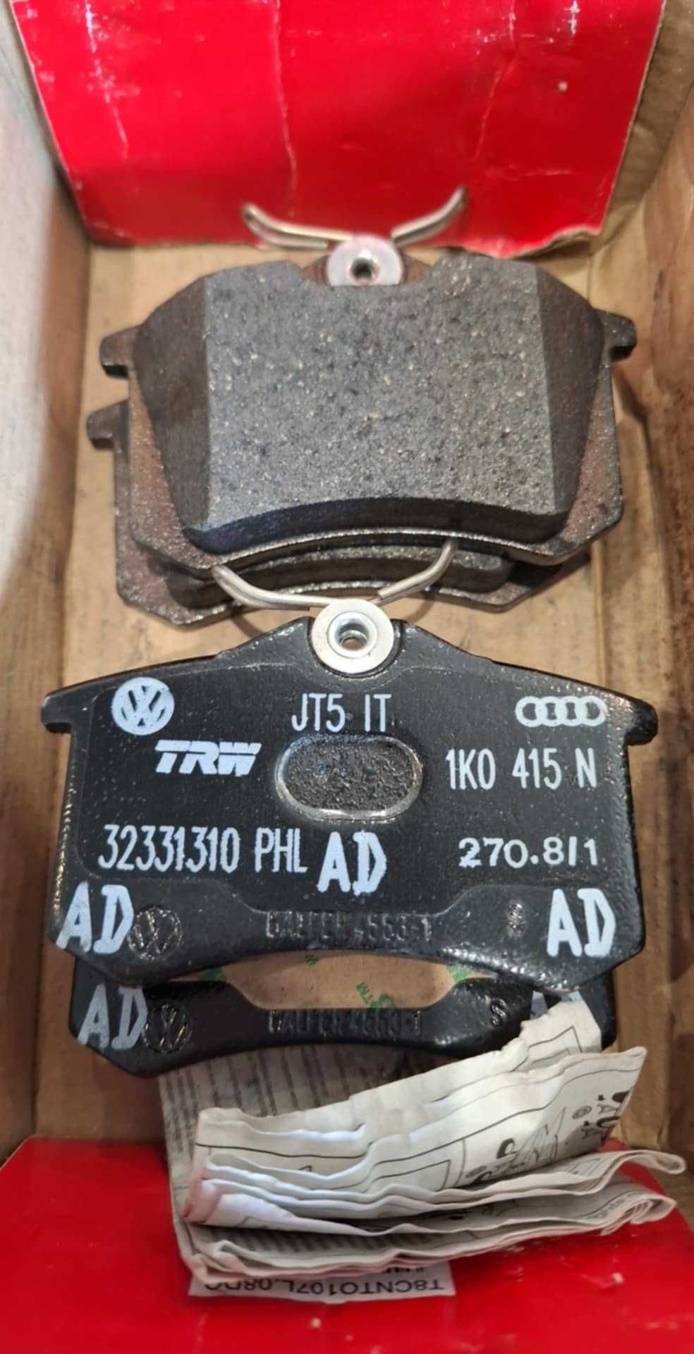 Klocki hamulcowe tył tylne KPL. Audi A3 8P 1K0415N Nowe ORYGINAŁ
