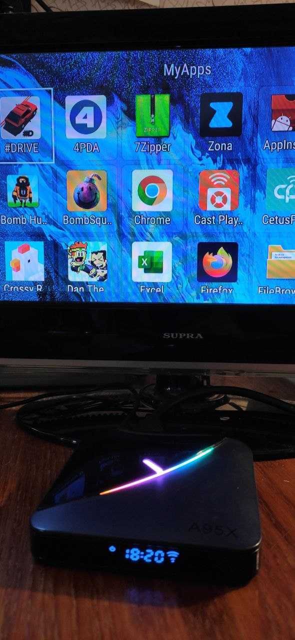 Смарт Android TV box A95X F3 медіа приставка Андроід 9 4/64 HDMI AV