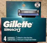 Оригинал из США 100% Gillette Mach3  4шт лезвия картридж, лосьон, Гель