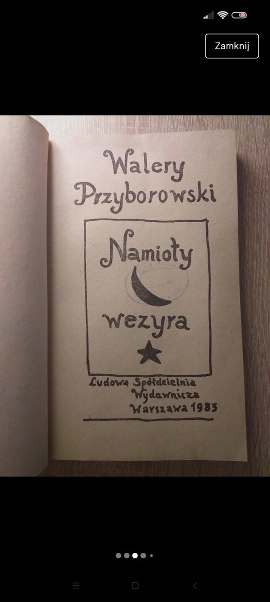 Książka historyczna  "Namioty Wezyra" Przyborowski