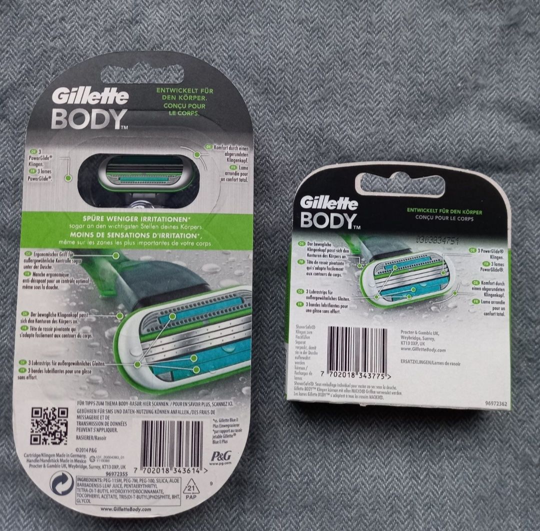 Nożyki Gillette Body 4szt plus maszynka z ostrzem