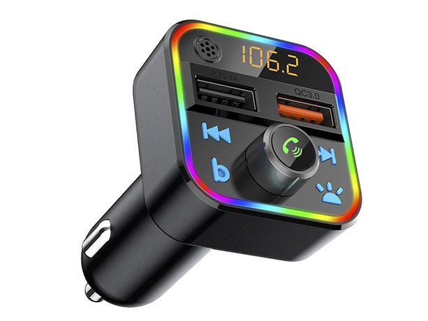 Transmiter FM BLOW Bluetooth 5 + ładowanie 3.0 podświetlanie RGB