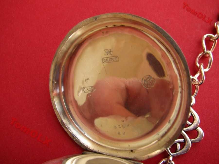 Zegarek kieszonkowy LA TRAME kryty z okienkiem - BARDZO CIEKAWY