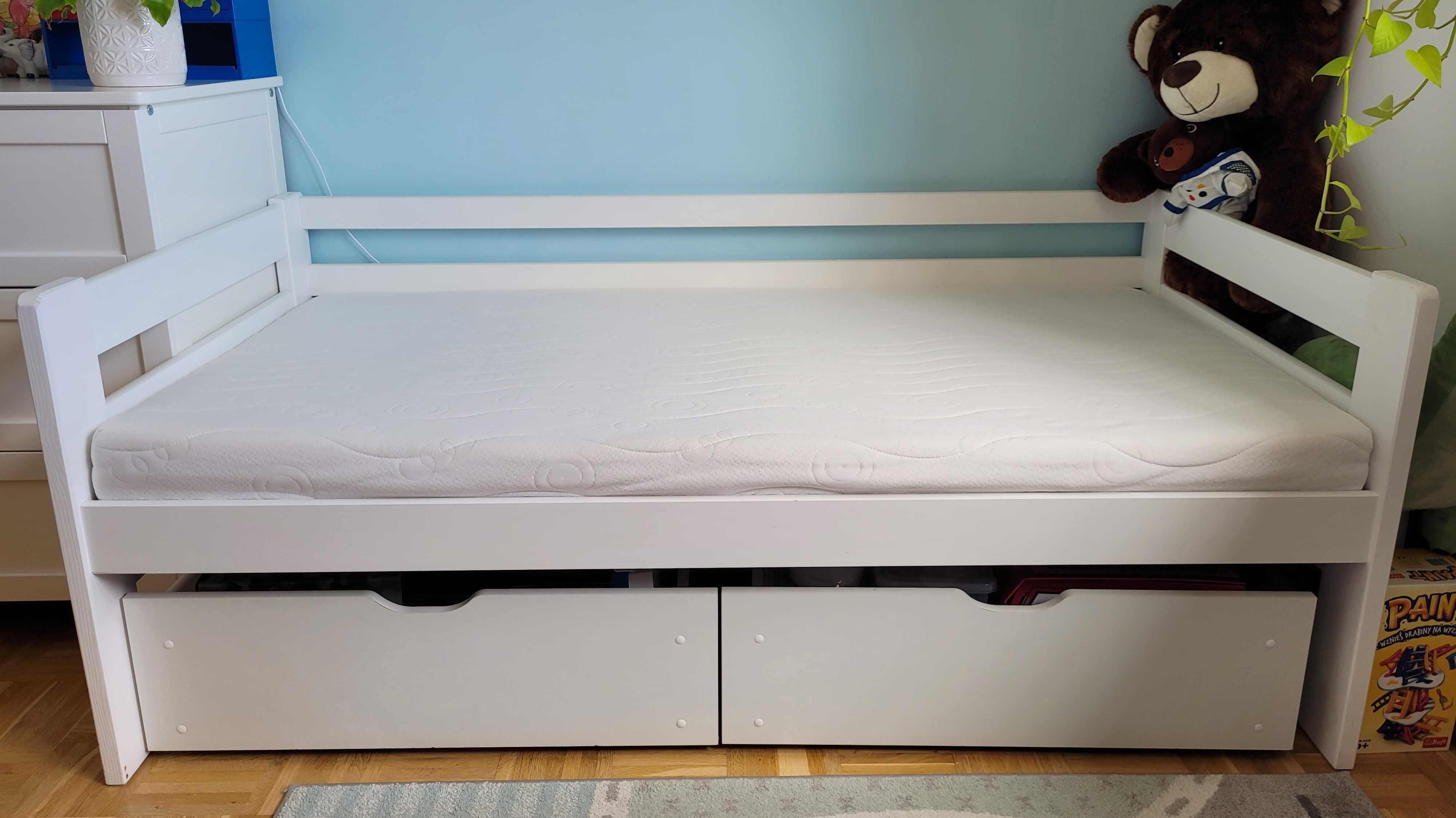 Łóżko dziecięce ERGO Lano Meble 80x160 z materacem i szufladami