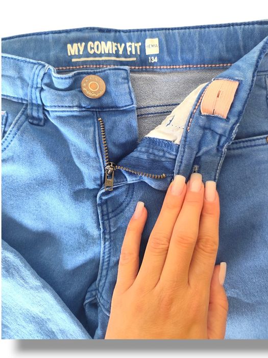 Lote Calças de ganga 3 peças, menina até 134cm