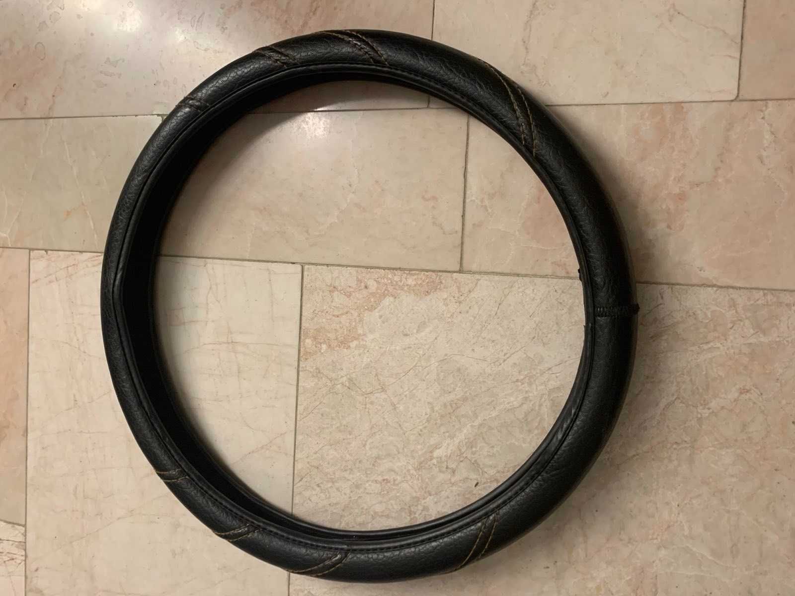 Чехол руля Vitol/VOIN из искусственной кожи и натуральной кожи 37-39см