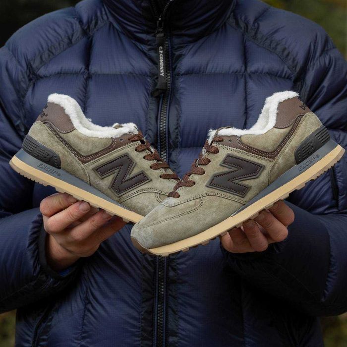 Унисекс зимние замшевые кроссовки New Balance 574 Winter Fur ню беланс