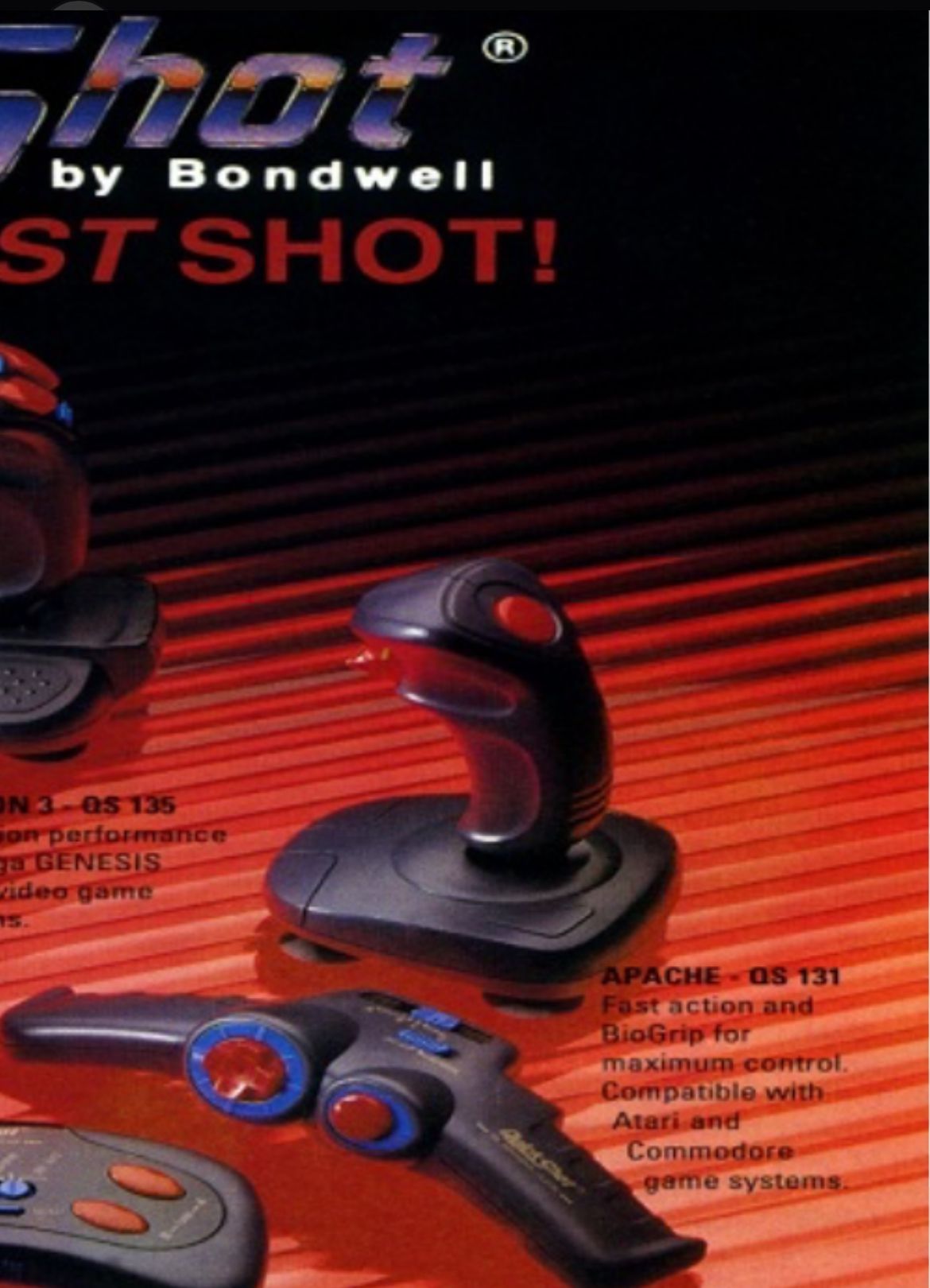 Joystick Atari Commodore Retro Gaming QuickShot Tecno+ mikrostyki